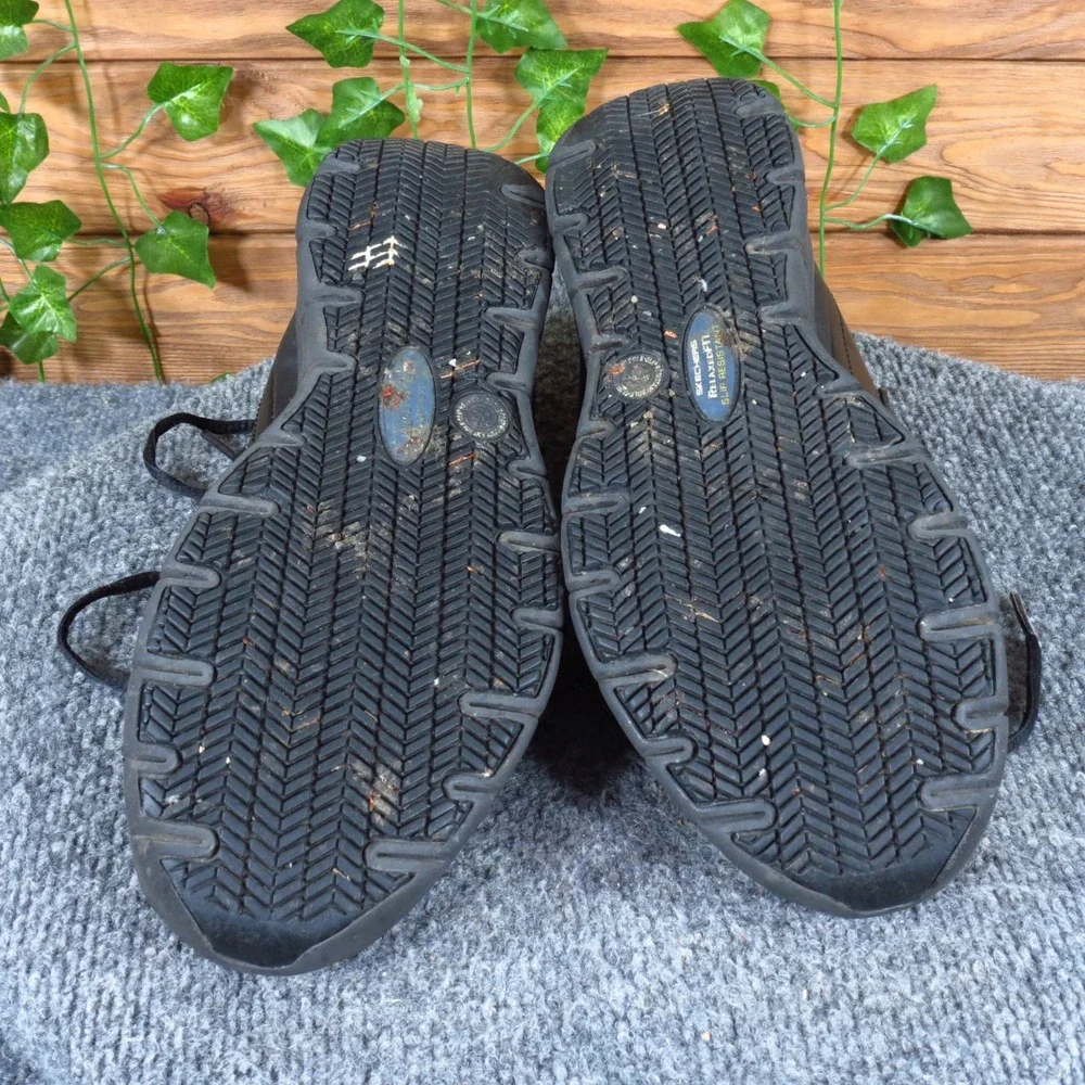 Skechers Sure Track Trickel Womens Work Sneaker 9.5 Slip Resistant Black Leather
